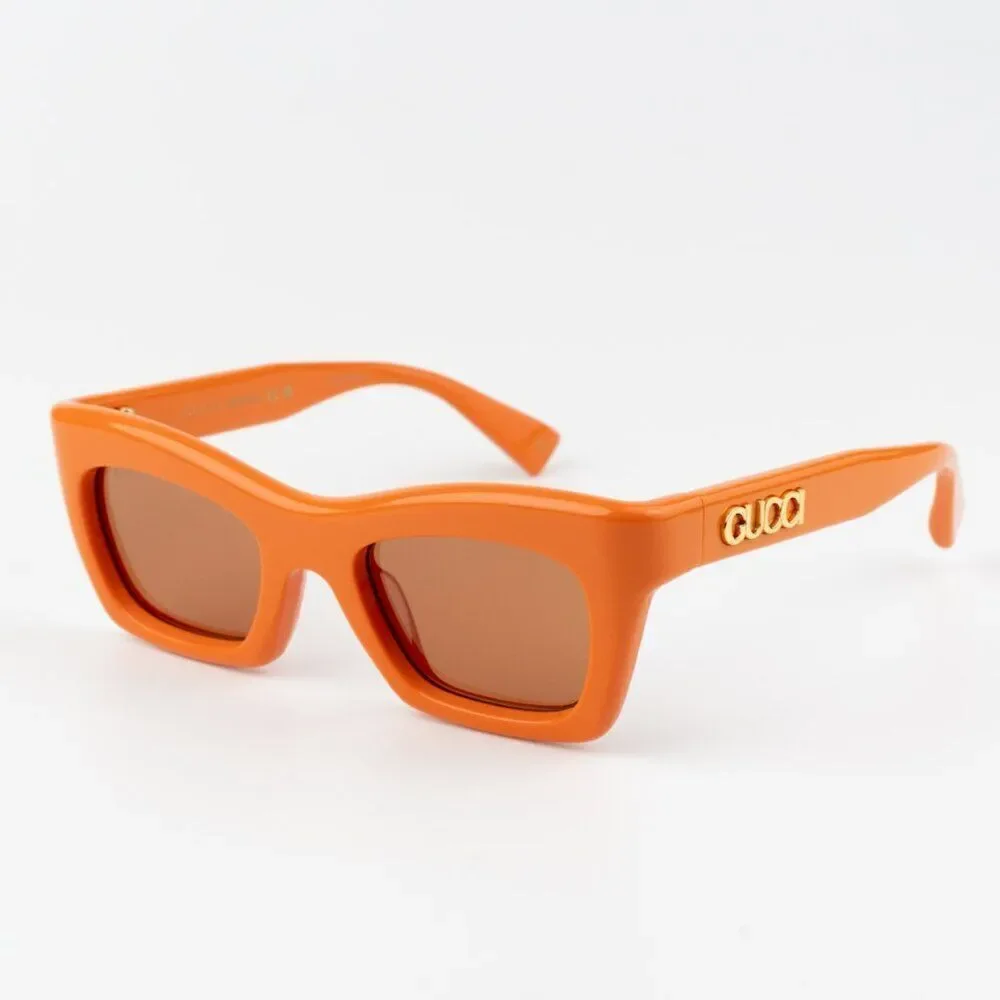 SALE! NEW Gucci GG1773S 004 Orange Brown Cat Eye Unisex Sunglasses